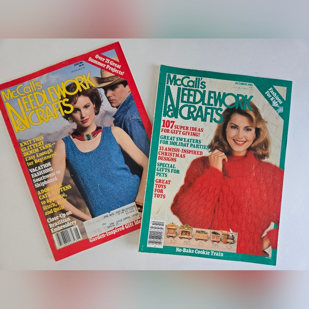 Mccall's Needlework and Crafts magazine 1980s Lot Vintage